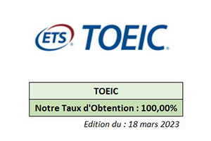 Taux Obtention TOEIC 