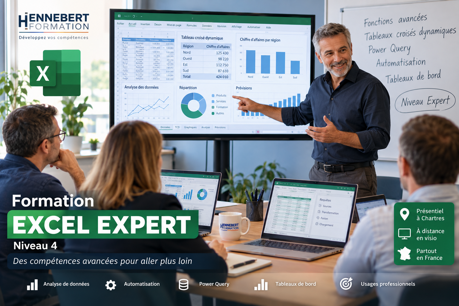 Formation Excel avancée avec analyse de données