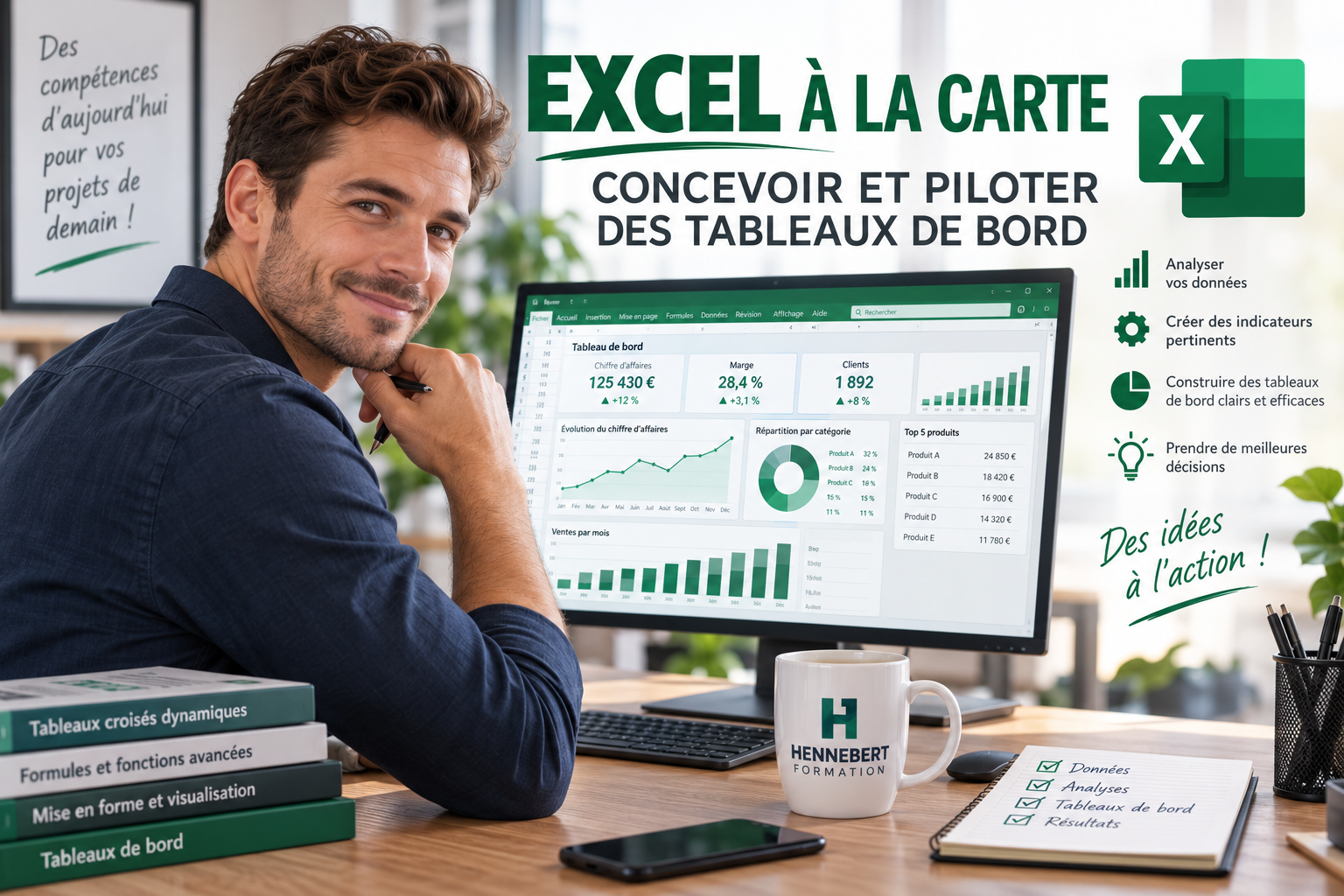 Formation Excel tableaux de bord à Chartres
