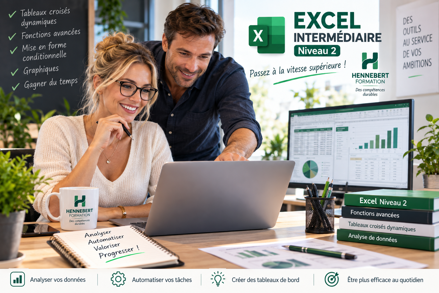 Formation Excel intermédiaire Niveau 2 à Chartres avec Hennebert Formation